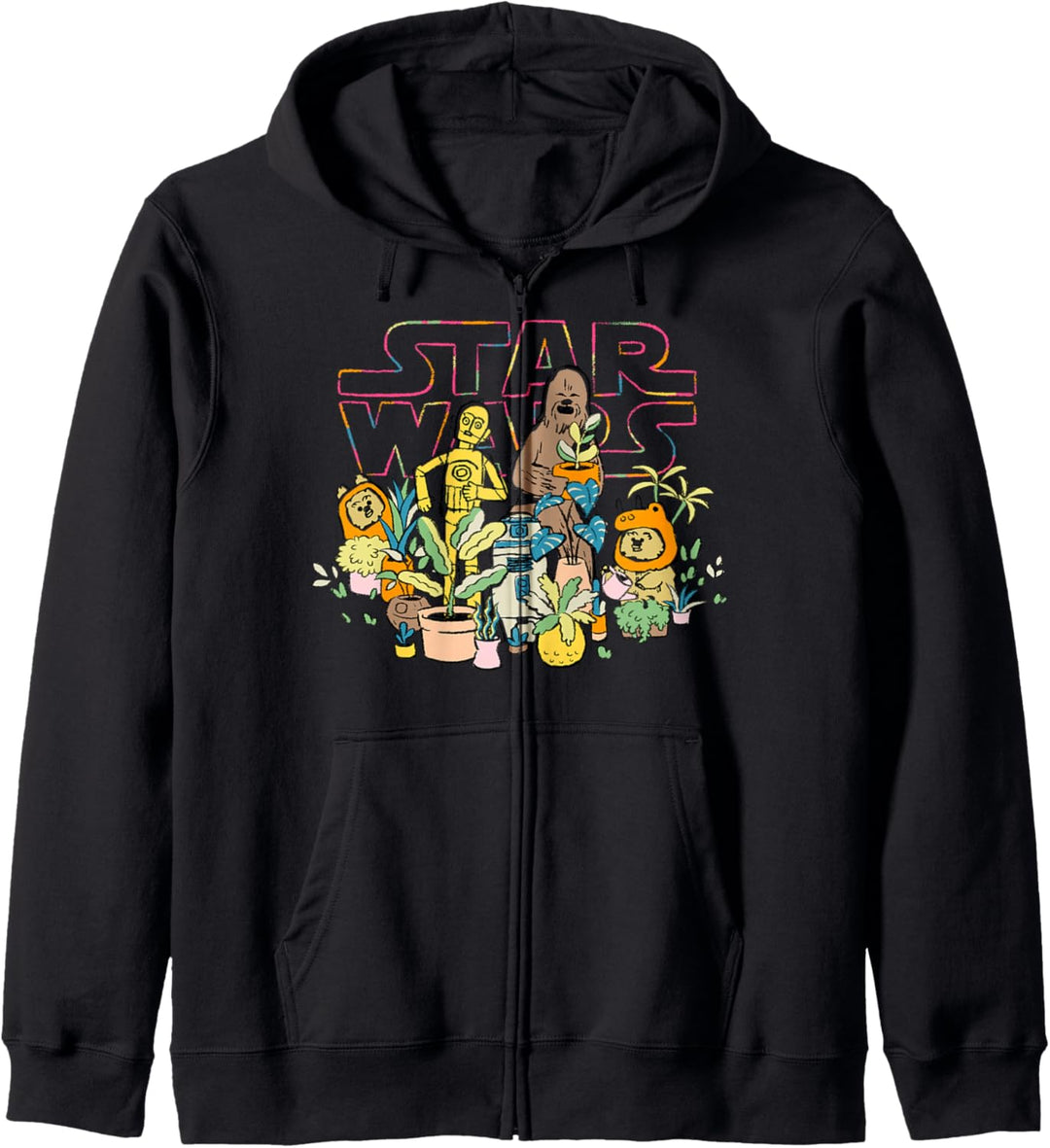 Star Wars C-3PO And Chewbacca Plant Doodle Kapuzenjacke
