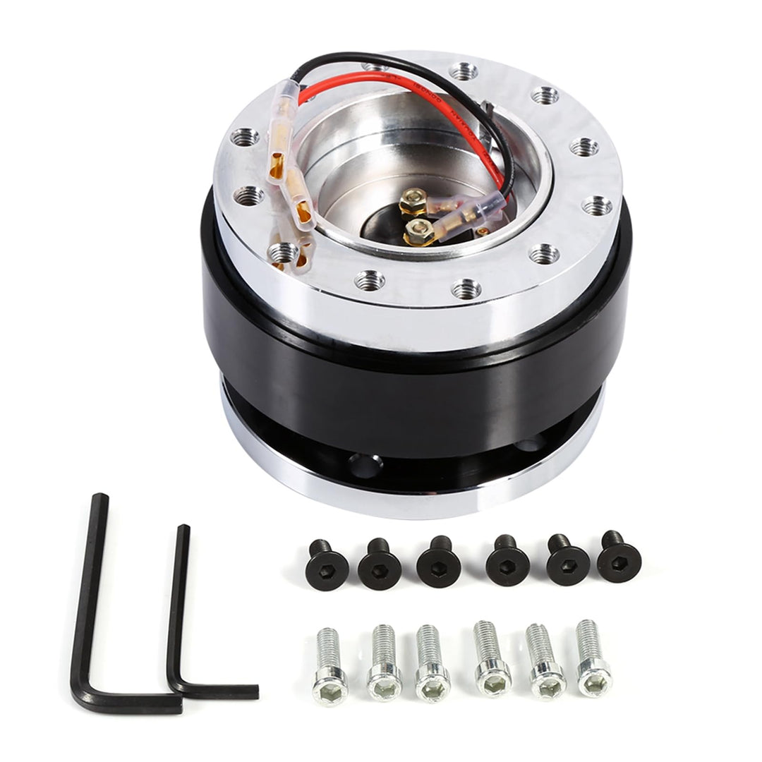 Radnabenadapter Abreisssatz, Universal 6-loch Auto Aluminium Lenkrad Schnellspanner Nabenadapter Len