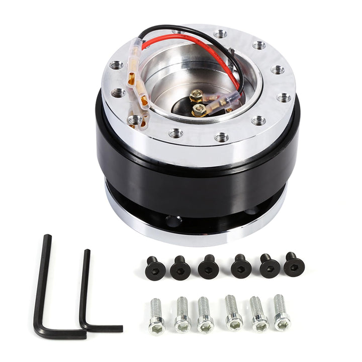 Radnabenadapter Abreisssatz, Universal 6-loch Auto Aluminium Lenkrad Schnellspanner Nabenadapter Len