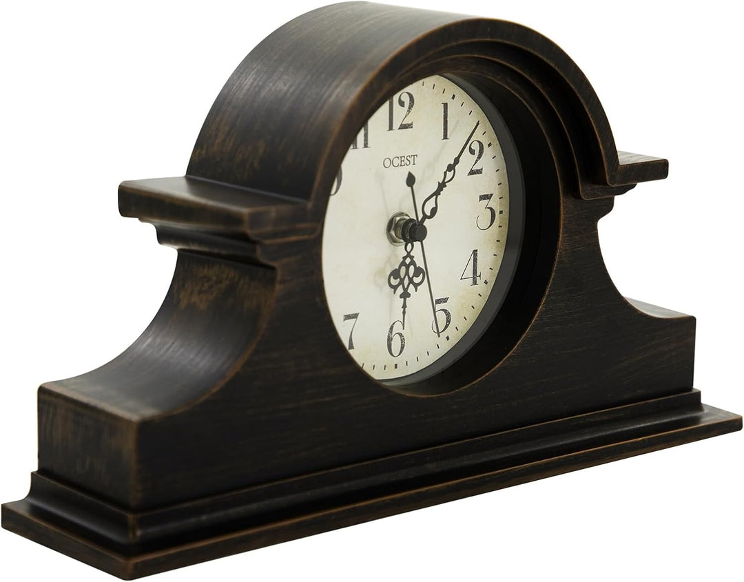 OCEST Kaminuhr, Vintage-Bauernhaus Tischuhr, Napoleon-Schreibtisch-Regal-Uhr, Heim-Tischdekoration B