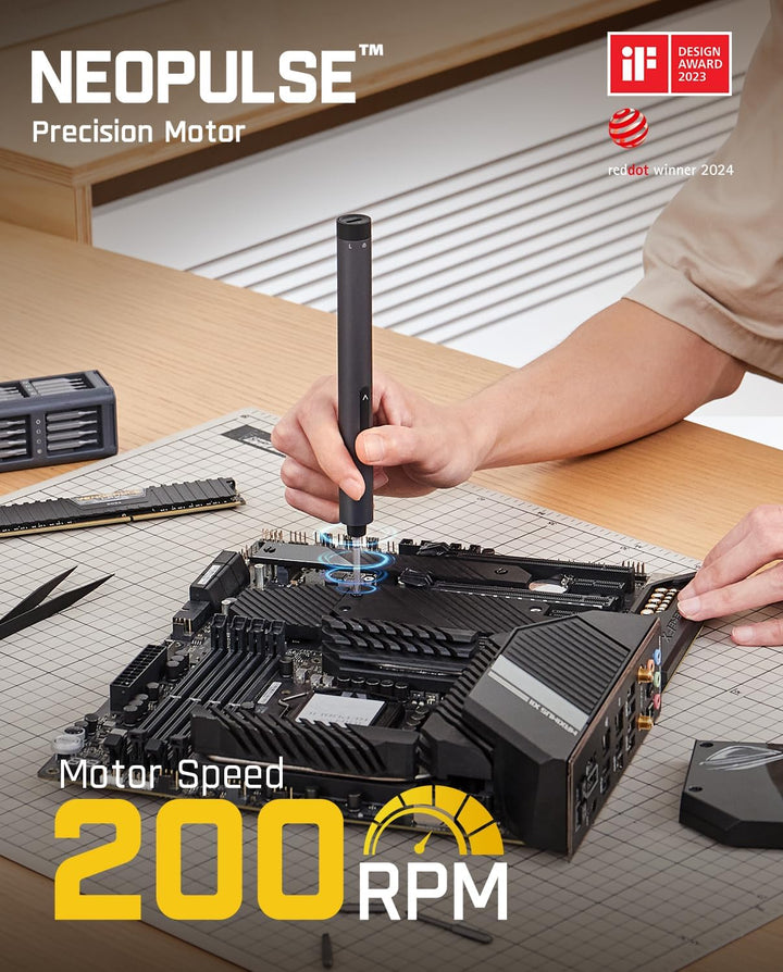 Fanttik E1 Max Mini Elektro Schraubendreher Set, 50 in 1 Magnetische Präzisions-Schraubendreher Kit,