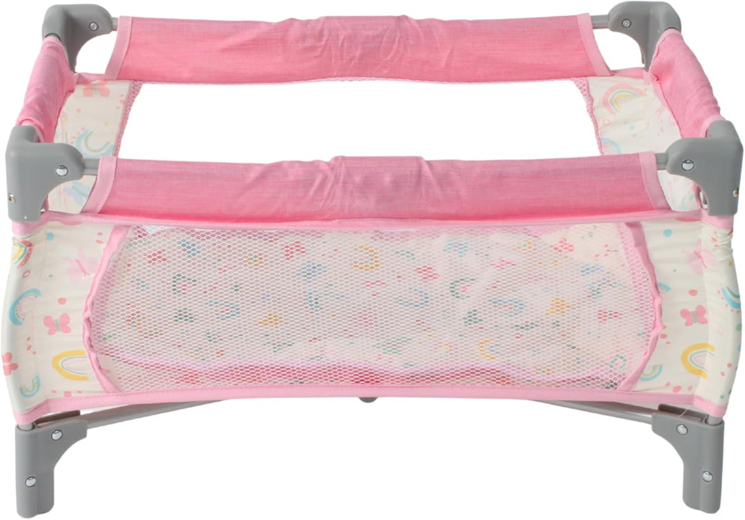 Bayer Chic 2000 - Reisebett für Baby-Puppen bis 48 cm, Puppenbett, Puppenreisebett, Puppenmöbel, Sch