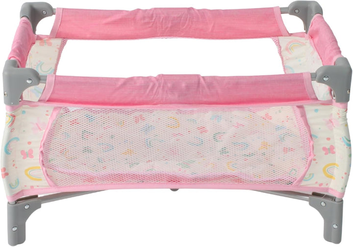 Bayer Chic 2000 - Reisebett für Baby-Puppen bis 48 cm, Puppenbett, Puppenreisebett, Puppenmöbel, Sch