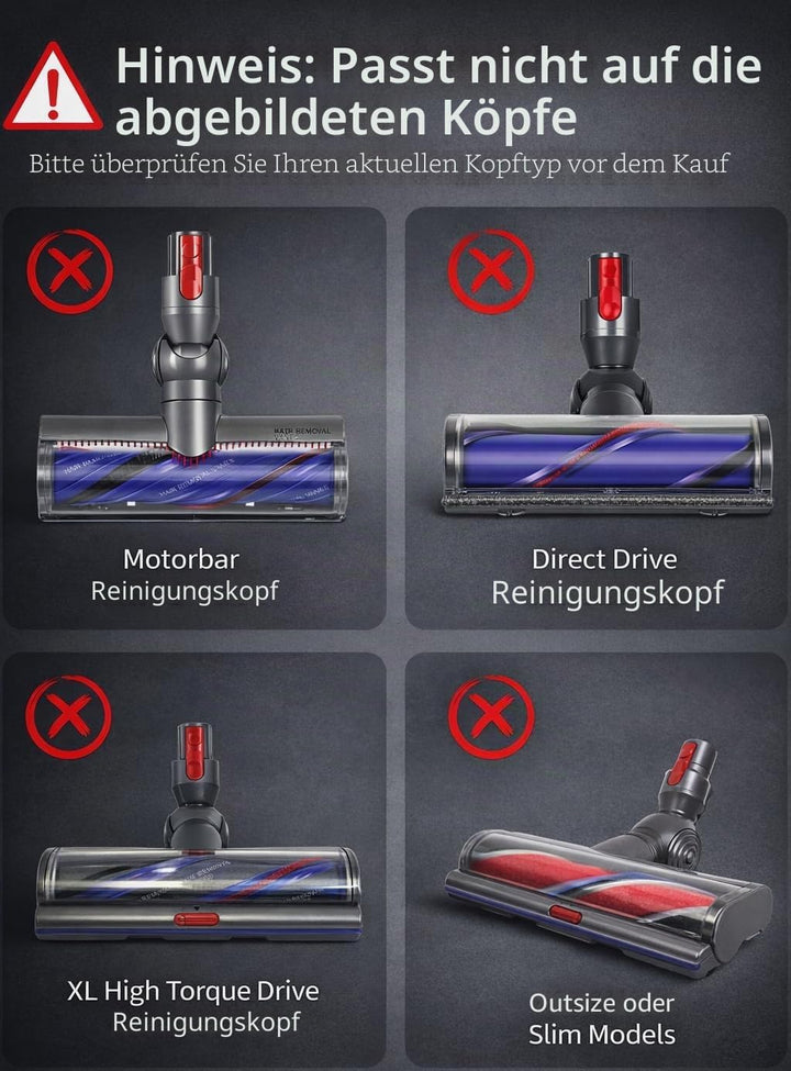 V11 Torque Drive Bürstwalze mit Endkappe, nur für Dyson V11/V15 100W High Torque Bodendüse, kompatib
