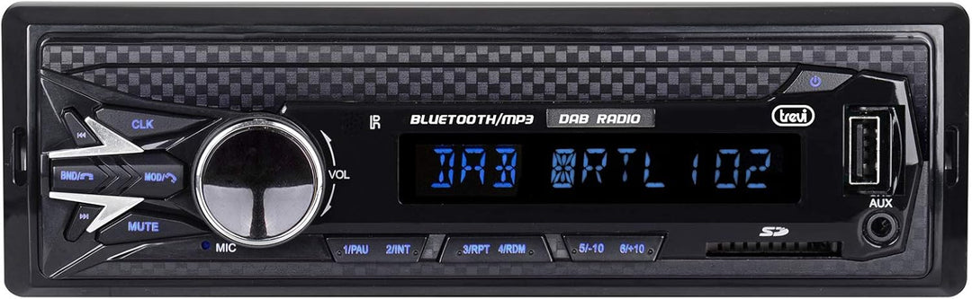 Trevi SCD 5751 DAB Autoradio DAB+ FM 160W, Bluetooth, USB, SD, AUX-IN, DAB-Antenne im Lieferumfang e