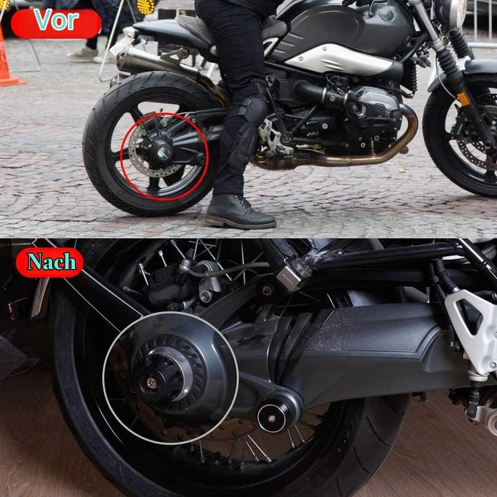 Motorrad hinten Refit Rad Gabel Achse Sliders Cap Pad Crash Protector Kompatibel mit R NINE T 2014-2