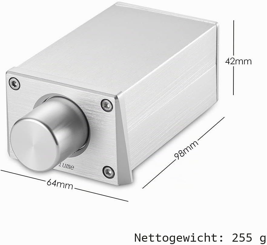 Nobsound High Precision Passive Preamp Volume Controller VOL Control HiFi Preamplifier ALPS (RCA&HiF