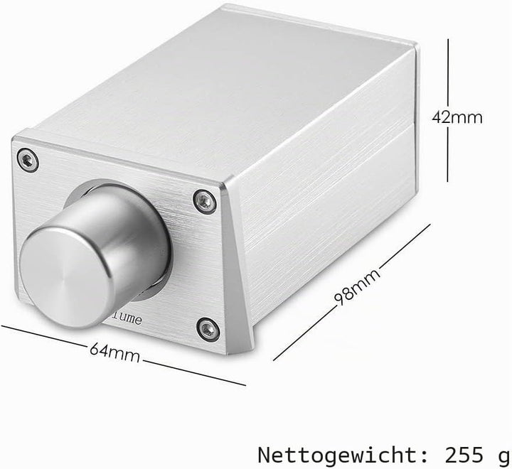 Nobsound High Precision Passive Preamp Volume Controller VOL Control HiFi Preamplifier ALPS (RCA&HiF