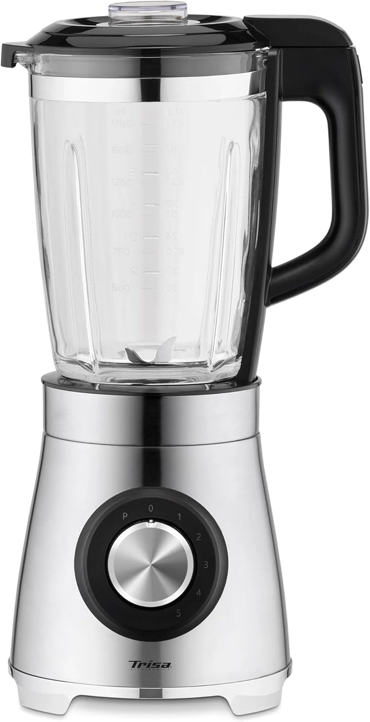 Trisa Vario Power Mix Standmixer 1000W – Hochleistungsmixer mit 1,75L Glasbehälter, 5 Geschwindigkei