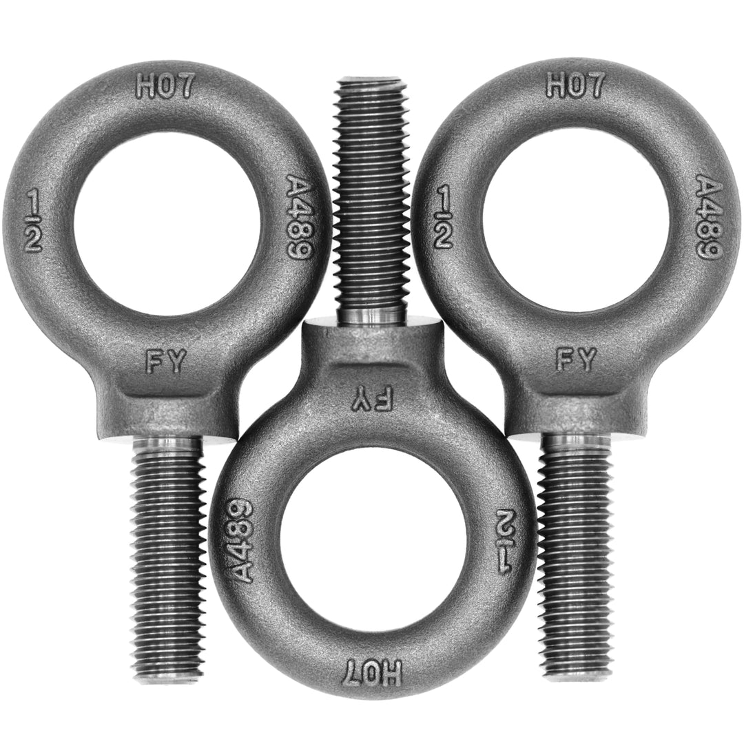 3 Stück Augbolzen 1,27 - 33 x 3,8 cm 1/2"-13 X 1-1/2" einfarbig 3, 1/2"-13 X 1-1/2" einfarbig 3