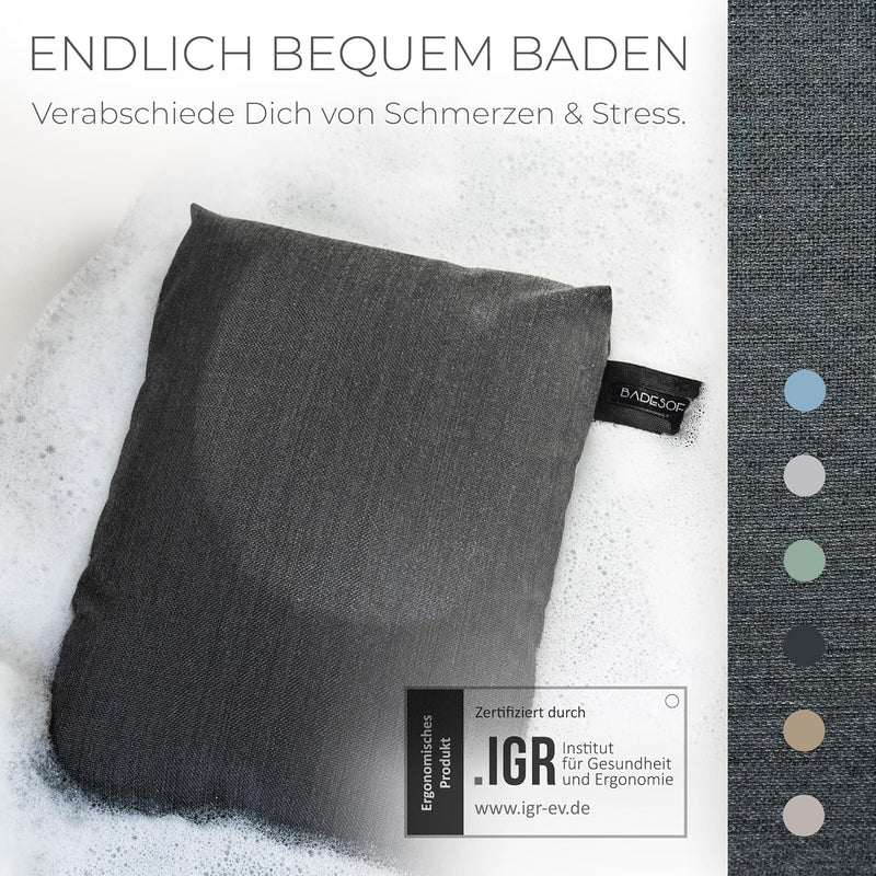 BADESOFA® Badewannen-Sitzkissen | Für bequemes Baden | Made in EU | Unterwasser-Kissen waschbar | Ba