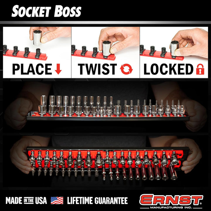 Ernst Verarbeitung Boss 3-läufig Universal Twist Lock Socket Tablett, mehreren Laufwerken, 8450 19-i