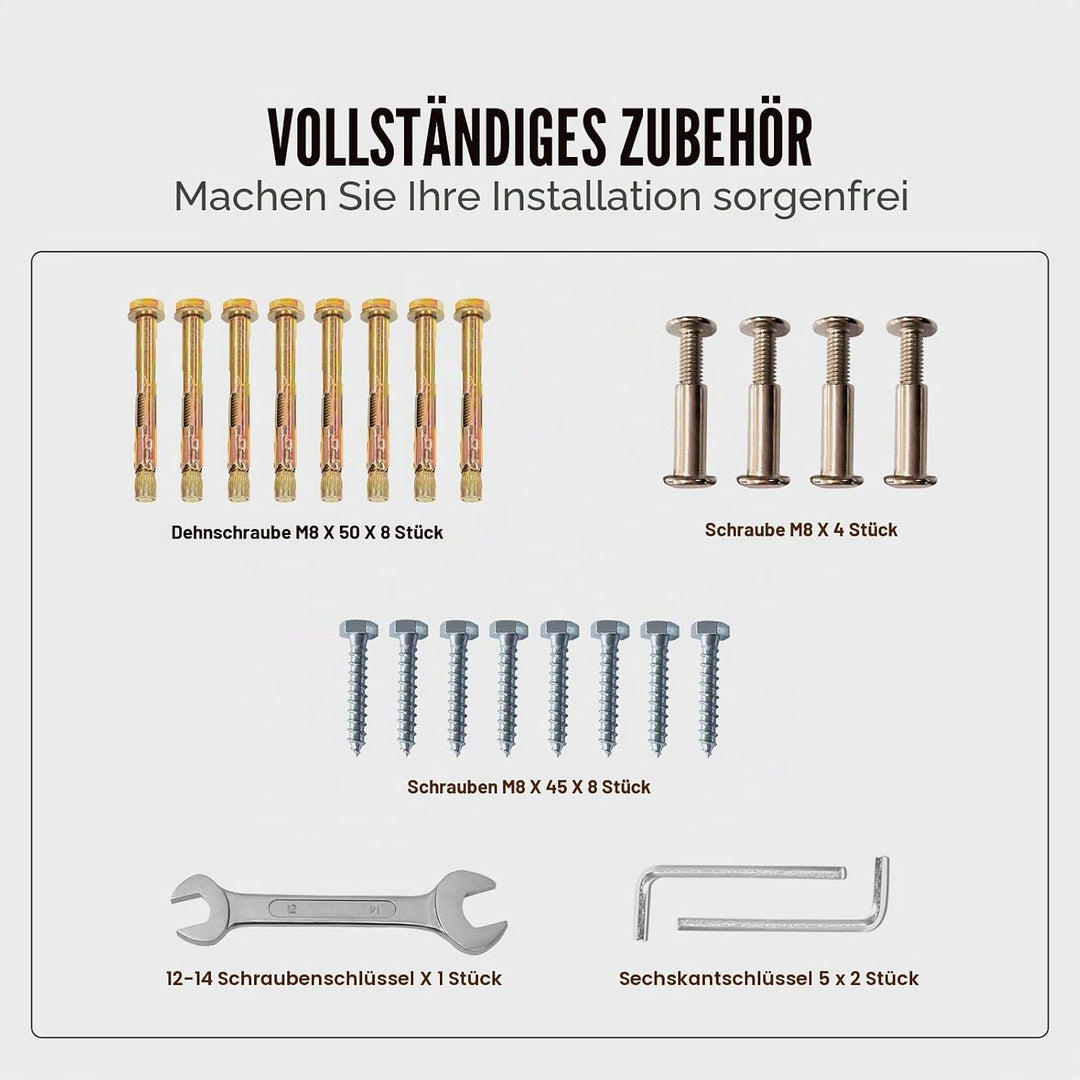 Happybuy Handläufe für Outdoor-Stufen, Fit 1 oder 3 Stufen Outdoor Treppengeländer, Schwarz Schmiede