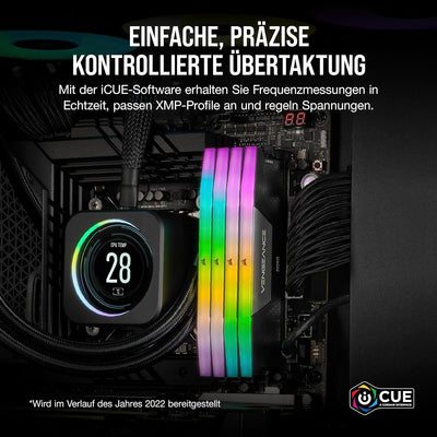 Corsair VENGEANCE RGB DDR5 RAM 32GB (2x16GB) 7200MHz CL34 Intel XMP iCUE Kompatibel Computer Speiche