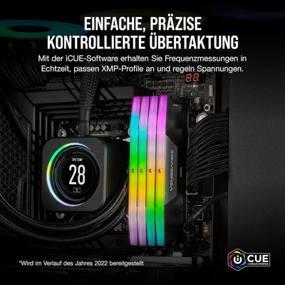 Corsair VENGEANCE RGB DDR5 RAM 32GB (2x16GB) 6000MHz CL36 Intel XMP iCUE Kompatibel Computer Speiche