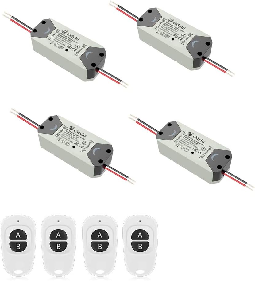 eMylo Smart Wireless RF Fernsteuerungsschalter 220V Relais 1000W Ein 1-Kanal-HF-Relaisschalter 90-25