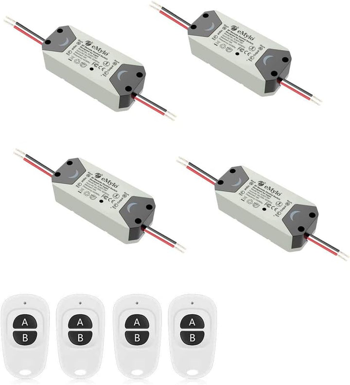 eMylo Smart Wireless RF Fernsteuerungsschalter 220V Relais 1000W Ein 1-Kanal-HF-Relaisschalter 90-25