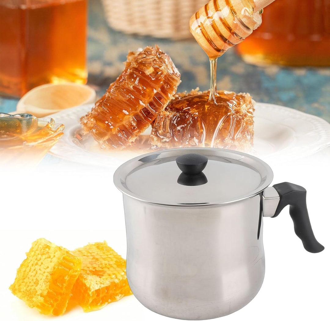 Qcwwy Bienenwachs-Schmelztopf, Harte Textur, Einfaches und Schönes Aussehen, Bienenwachs-Herstellung