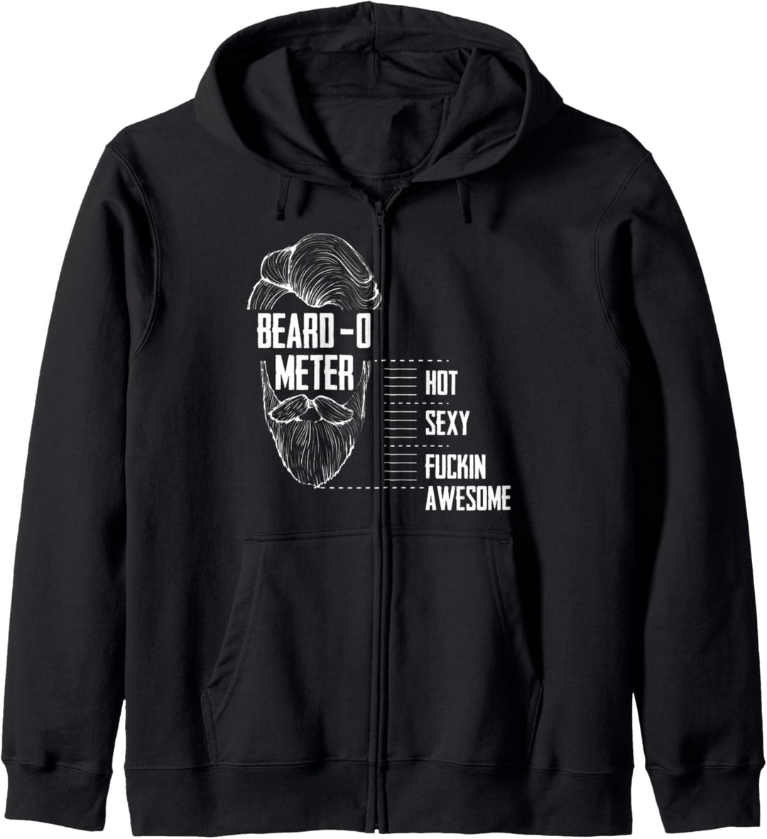 Männer Bart Bart O Meter massstab Männer Geschenk Kapuzenjacke