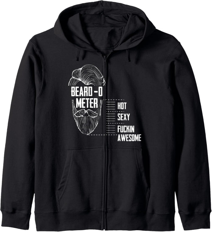 Männer Bart Bart O Meter massstab Männer Geschenk Kapuzenjacke