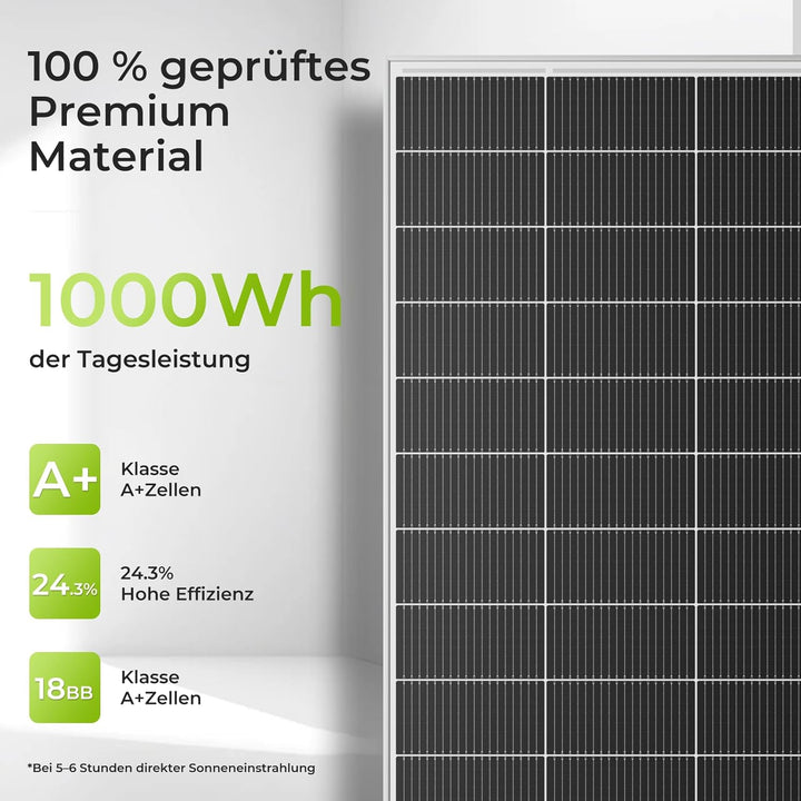 18BB 2 * 200Watt Solarpanel, N-Type 12V 400 W Solarmodul, Hocheffiziente Monokristalline PV Module,