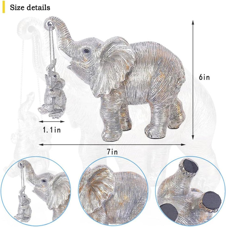 Elefanten Deko, Elefant Statue Figure, Mama Geschenk, Elefanten Skulptur bringt Glück, Gesundheit un
