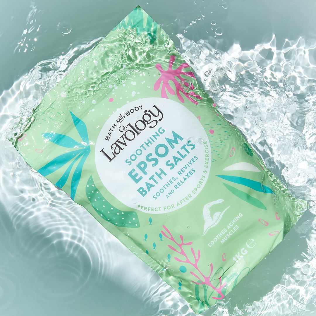 Lavology – BitterBade salz – alle natürlichen Inhaltsstoffe – beruhigend, entspannend, 1 kg x4