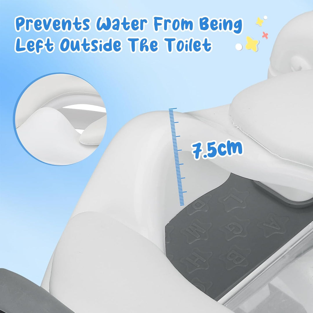 2-In-1 Toilettensitz Kinder Mit Treppe,10 Stufige Höhenverstellung,Leicht Zu Reinigen,Toilettenaufsa