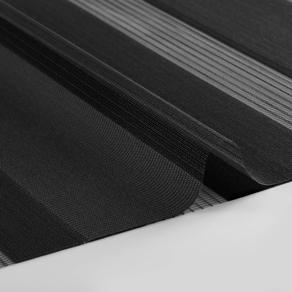 OBdeco Doppelrollo Duo Rollo Klemmfix ohne Bohren B95cm x H150cm(Stoffbreite 91 cm) Schwarz für Fens