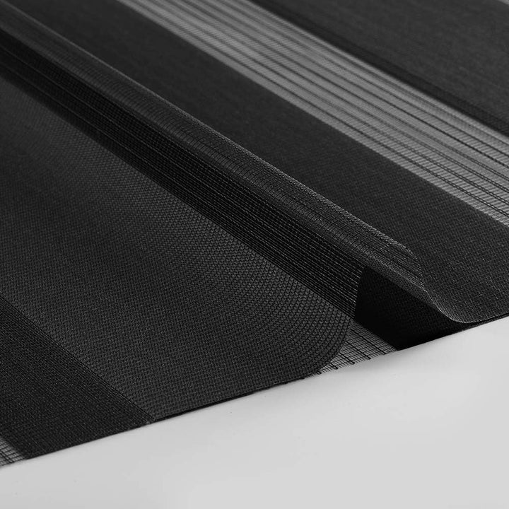 OBdeco Doppelrollo Duo Rollo Klemmfix ohne Bohren B95cm x H150cm(Stoffbreite 91 cm) Schwarz für Fens