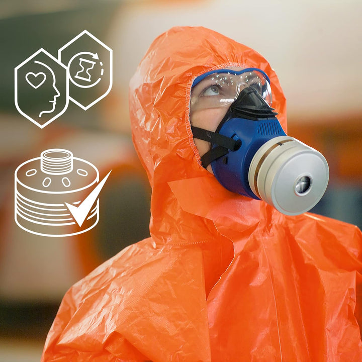 Dräger X-plore 4740 Halbmaske aus Silikon | Gr. M/L | Mehrweg Atemschutz-Maske für den Einsatz mit w