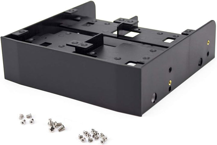 Vikye OImaster 2,5 3,5 HDD SSD auf 5,25 Diskettenlaufwerkschachthalterung für PC, Schwarz