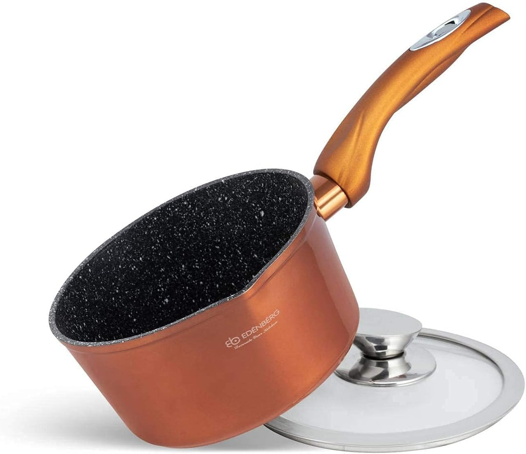 EDENBERG 15 TLG Topfset Induktion, Töpfe & Pfannen beschichtet, Kochtopf Set | induktions Töpfe Set,