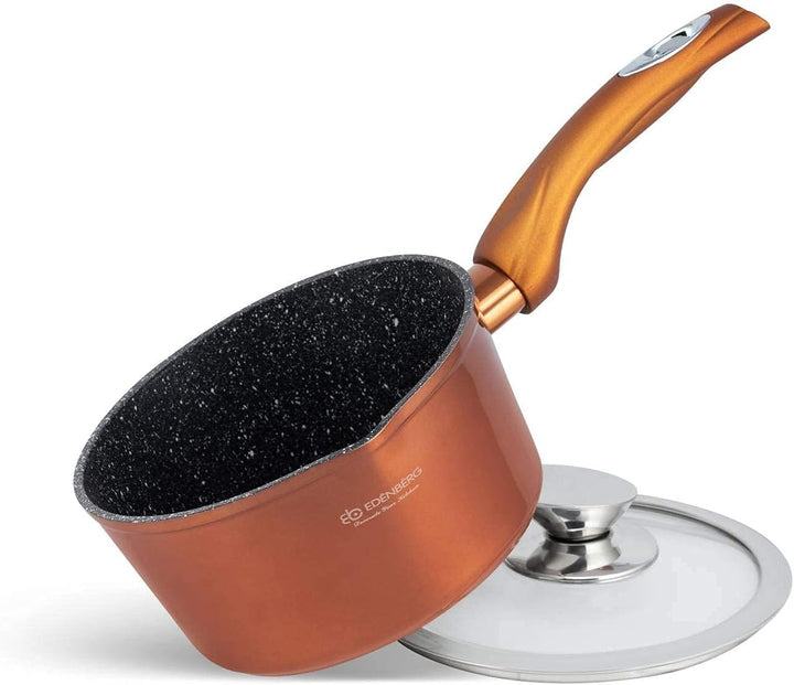 EDENBERG 15 TLG Topfset Induktion, Töpfe & Pfannen beschichtet, Kochtopf Set | induktions Töpfe Set,