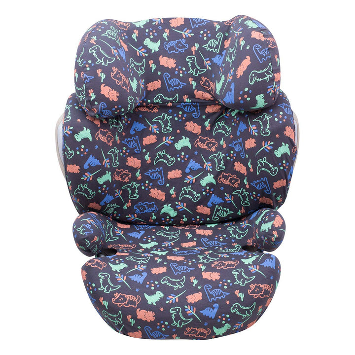 JYOKO Kids Bezug kompatibel mit Cybex Solution Q2 Fix, Q3, Cybex Z Fix, Gb Elian (Happy Dino), HAPPY