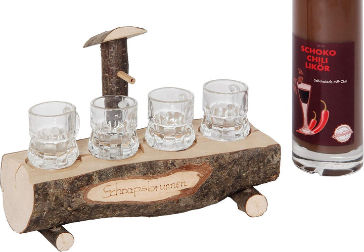 Bartl 107863 Schnapsbrunnen mit 4 Gläsern - originelles Zubehör für die Hausbar, Schnapsbrunnen