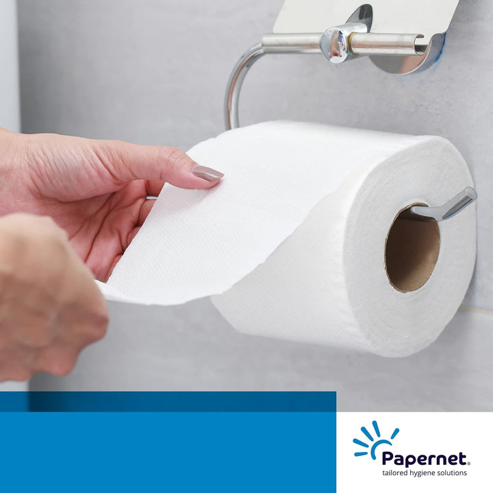 Papernet Bio Tech - Toilettenpapier (409040), 24 4er-Packungen reiner Papierrollen, Länge je 27,5 m,