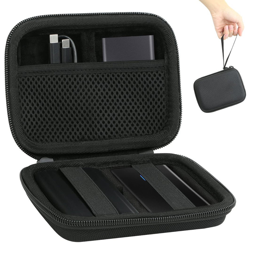 Aenllosi Hartschalenhülle für Samsung T7/T7 Touch/T7 Shield/T9 Mobile SSD | Netztasche für Kabel und