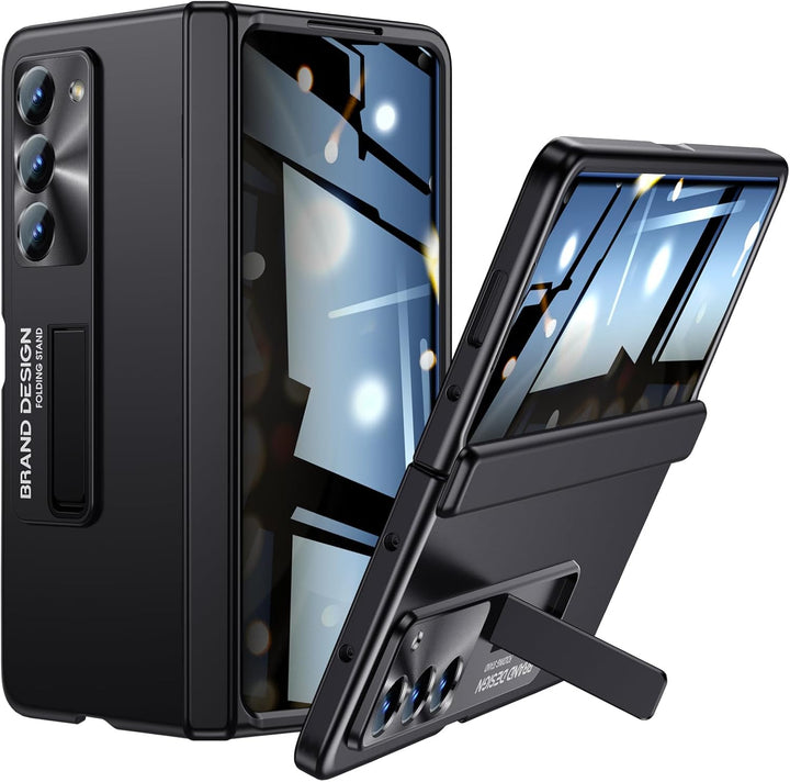 spoovcto for Samsung Fold5 Ständer Hülle： Privatsphäre Bildschirmschutz & Scharnier Schutz & Display