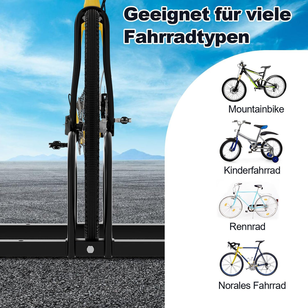Eulenke Fahrradständer Metall Verzinkt Stahl - fahrradhalter 35-55mm Reifenbreite und 30cm Radabstan