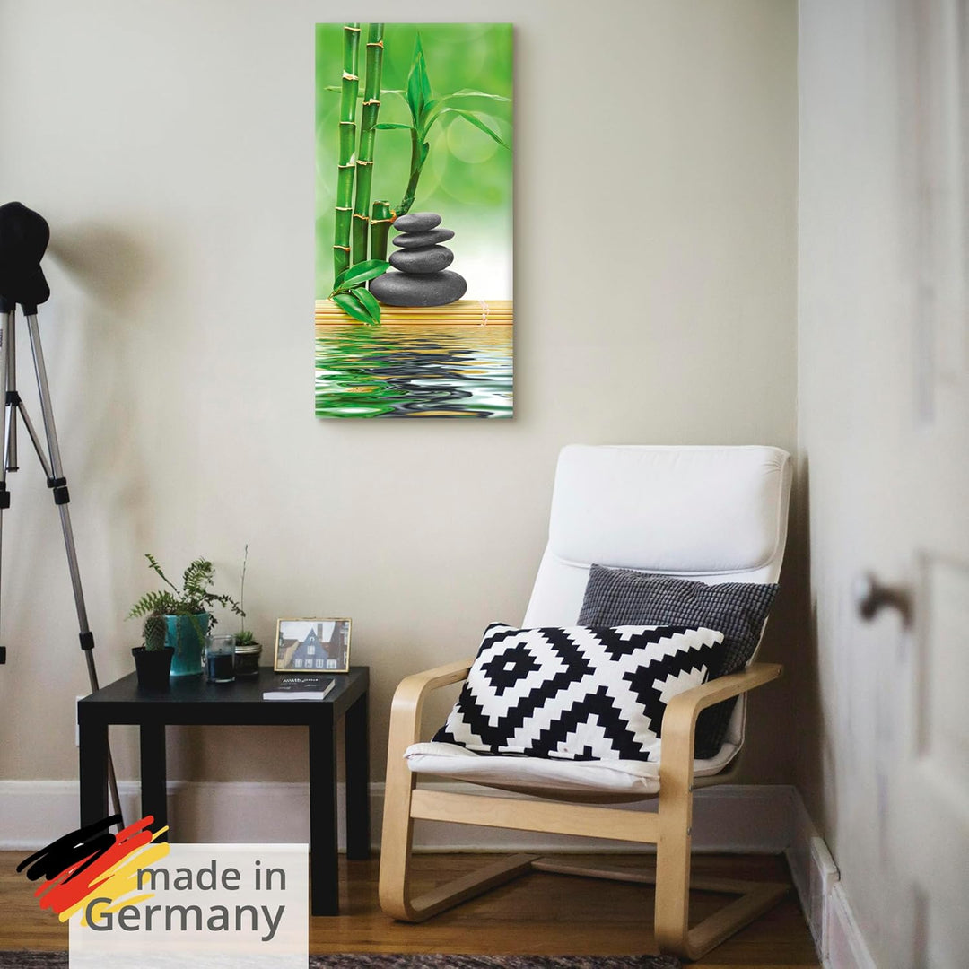 Artland Leinwandbild Wandbild Bild auf Leinwand 30x60 cm Wanddeko Zen Asien Asiatisch Wellness Spa B