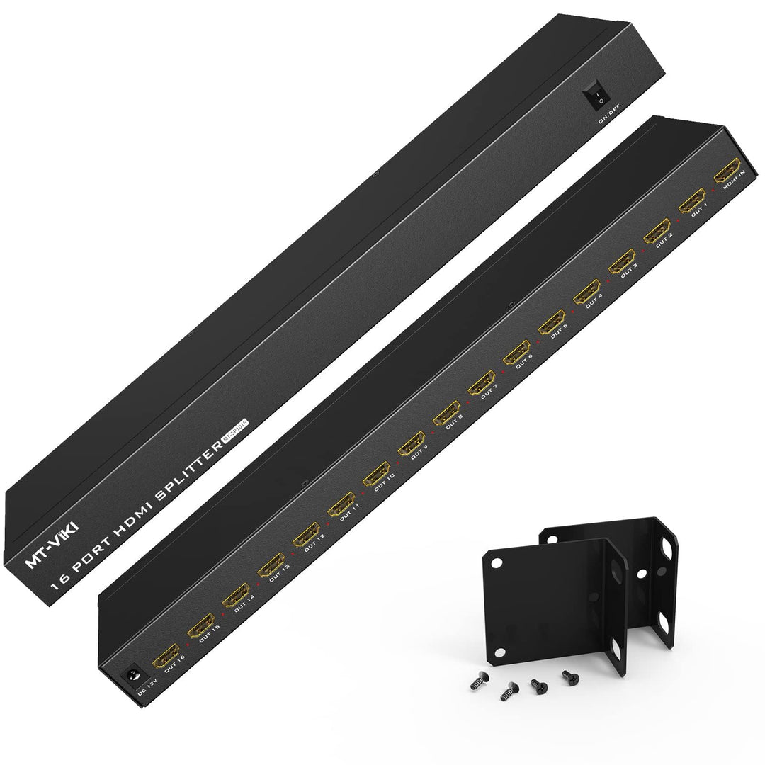 MT-VIKI 1x16 HDMI Splitter 1 in 16 Out Gleichzeitig HDMI Splitter 16 Monitore Mirror Unterstützt 4K