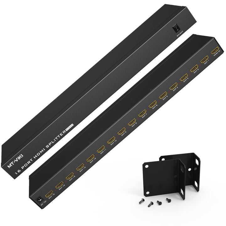 MT-VIKI 1x16 HDMI Splitter 1 in 16 Out Gleichzeitig HDMI Splitter 16 Monitore Mirror Unterstützt 4K