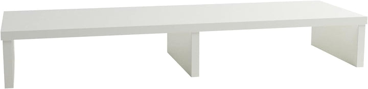 Henor TV-Ständer aus FSC® Holz, TV-Bildschirmerhöhung, 115 x 35 x 12 cm, Tragkraft 90 kg, Weiss 115x