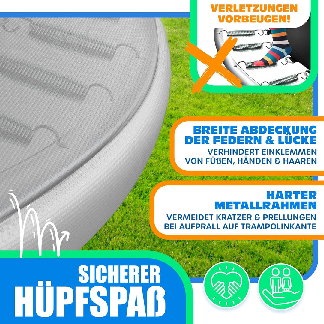 KESSER® - Trampolin Randabdeckung Ø 244, 305, 366, 426 cm, 30cm breit 100% UV-beständig reissfest Fe