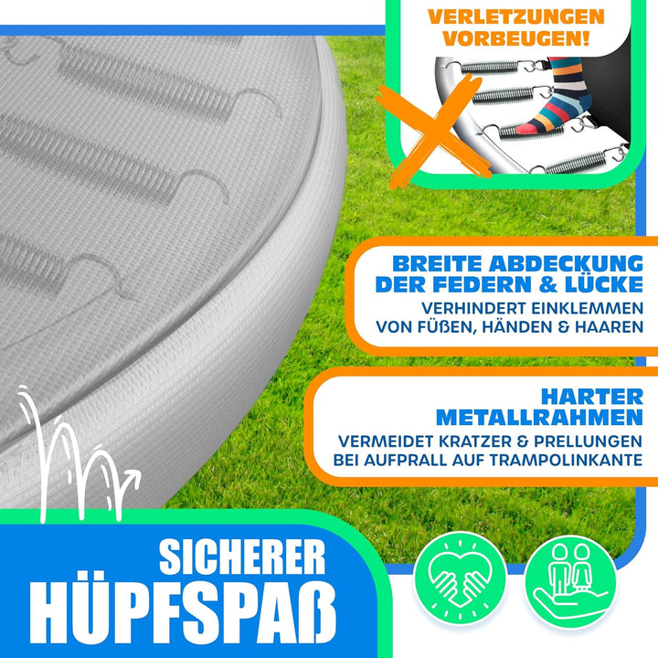 KESSER® - Trampolin Randabdeckung Ø 244, 305, 366, 426 cm, 30cm breit 100% UV-beständig reissfest Fe