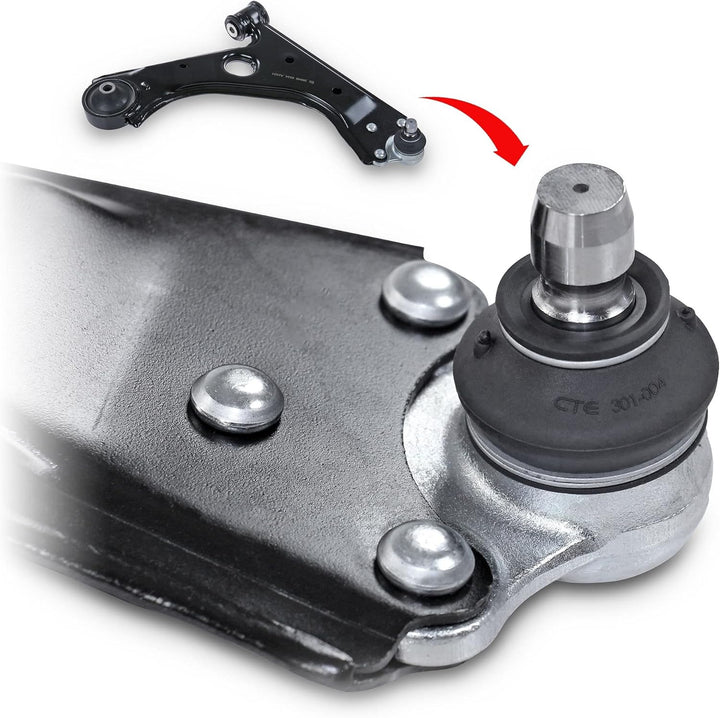 febi bilstein 28649 Querlenker mit Lager und Gelenk , 1 Stück Vorderachse rechts, Vorderachse rechts