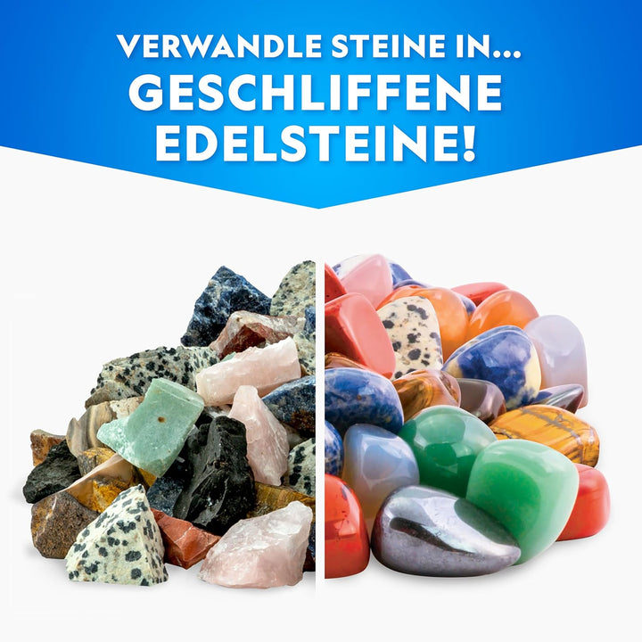 Blue Marble NATIONAL Geographic Trommelpolierer Zubehör – 4 Phasen Siliziumkarbid Grobpolierpulver,
