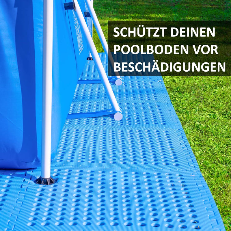 bonsport Pool Unterlegmatte Poolmatte 24 Stück - Bodenschutz Matte für den Pool/Planschbecken - Bode