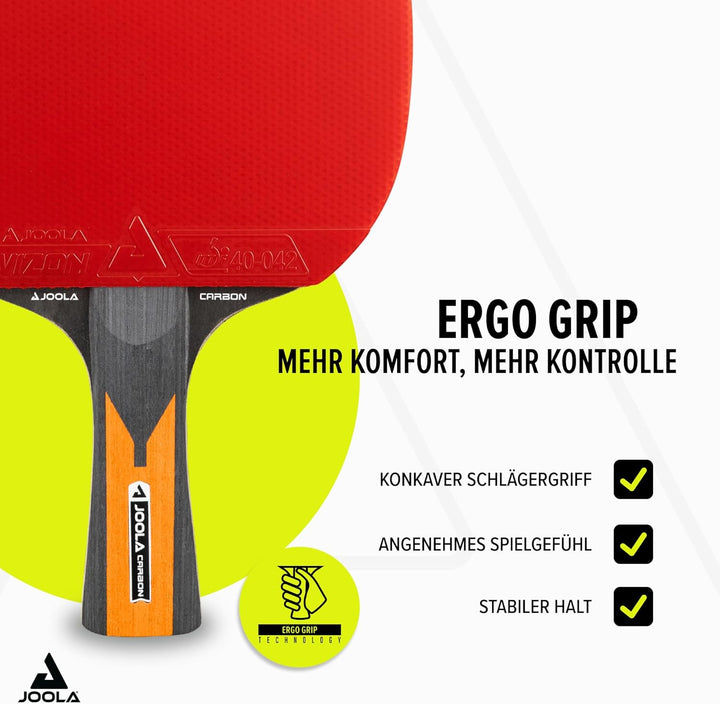 JOOLA Tischtennisschläger CARBON CONTROL für fortgeschrittene Spieler, Tischtennisset CARBON SPEED,